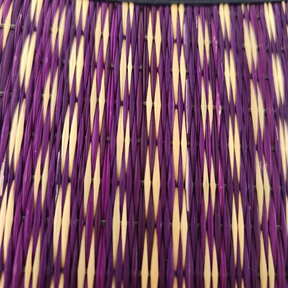 Baskets Of Cambodia Small Mini Handbag Rope Purple Tan Black Garden Girl Scandi - Picture 8 of 16